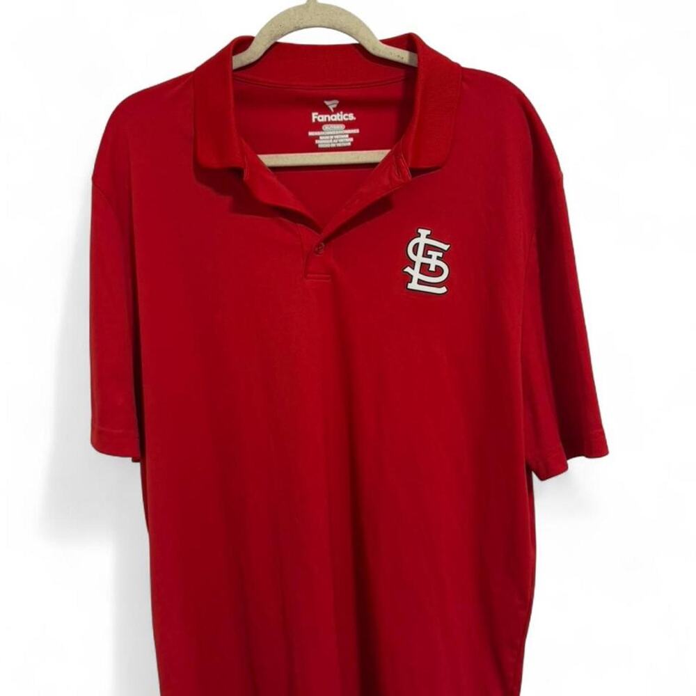 Fanatics St. Louis Cardinals red polo shirt size XL